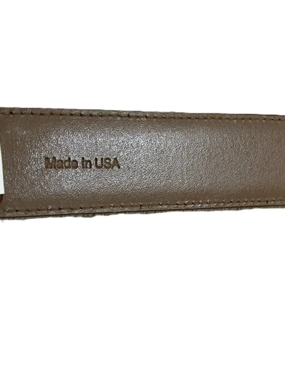 Allen Edmonds Wide Basic Leather Belt Walnut 38/97 Silver Buckle